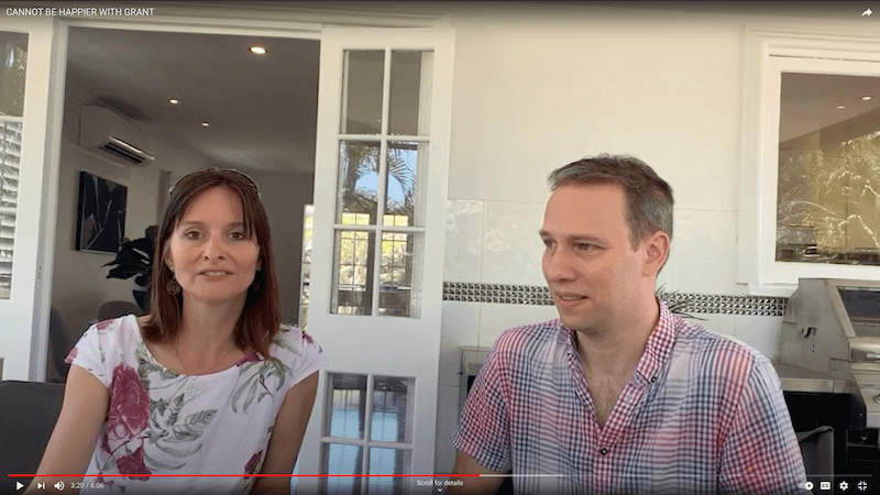 Youtube video Testimonial of two people talking