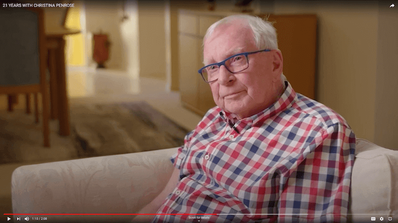 Youtube video Testimonial of one man talking
