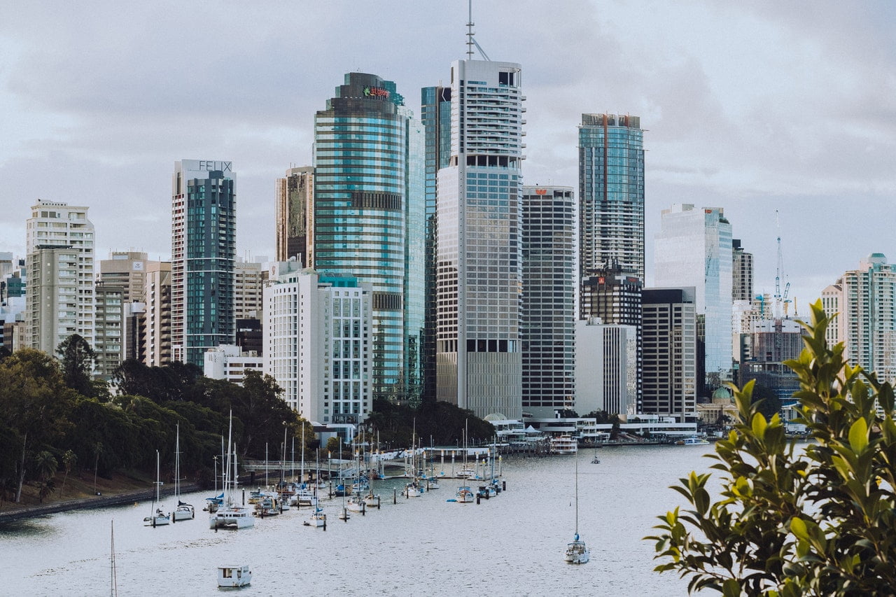 Overlooking Brisbane city