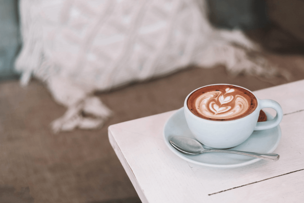 coffee on a cafe table